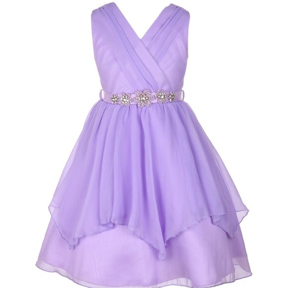 Infant Toddler Little Girl Chiffon Casual Daily Easter Party Flower Girl Dress - Picture 1 of 4